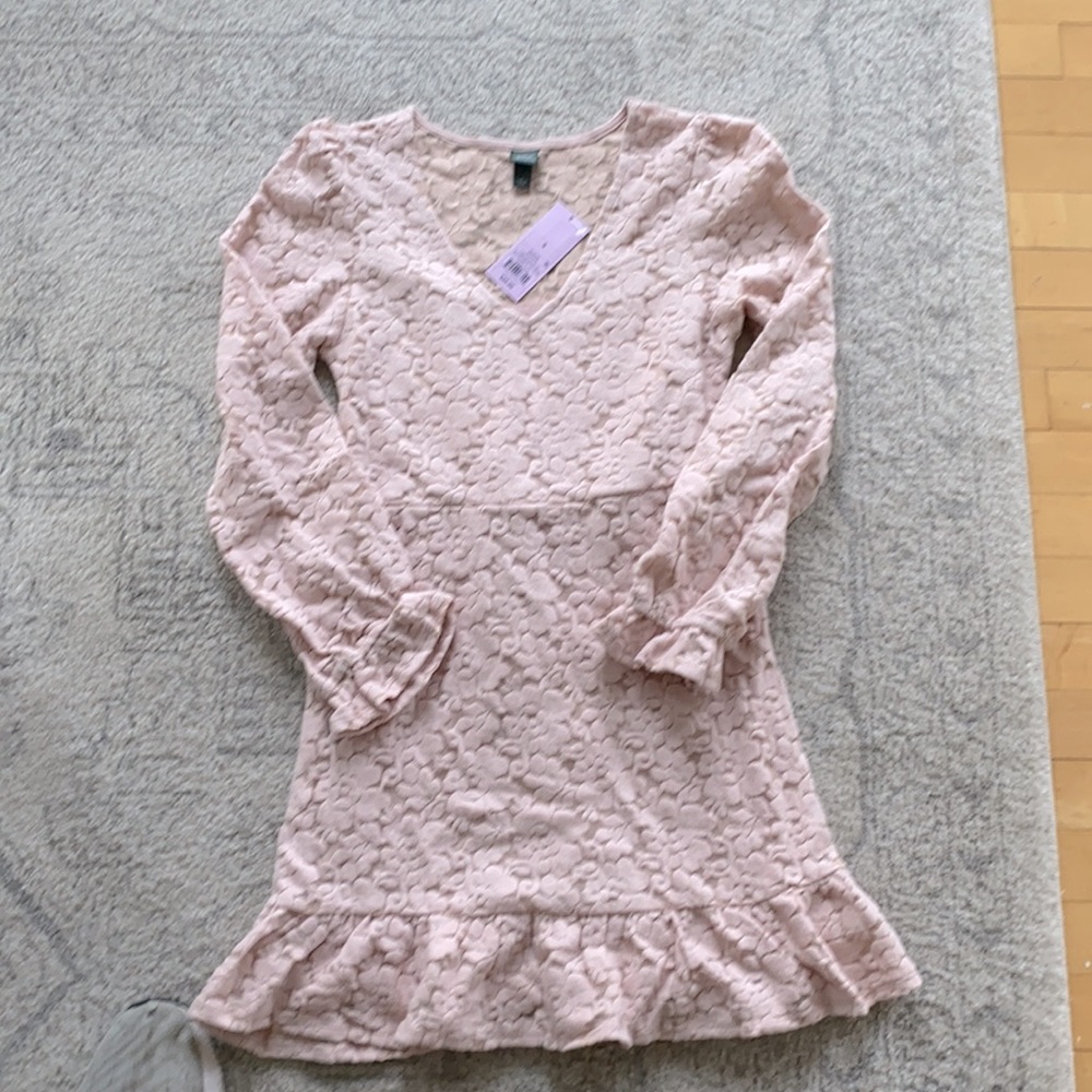 NWT Target wild fable blush pink lace dress size S